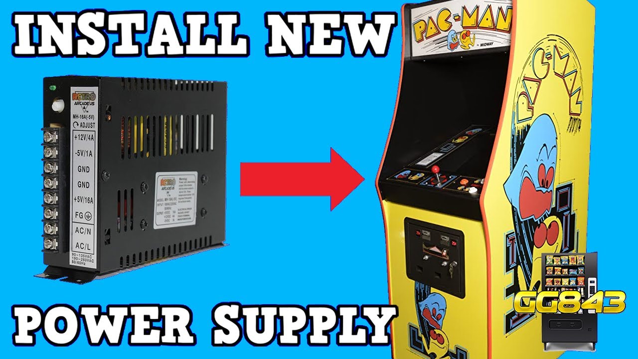 How to Install a Switching Power Supply into a Pac-man / Ms. Pac-man Arcade Game