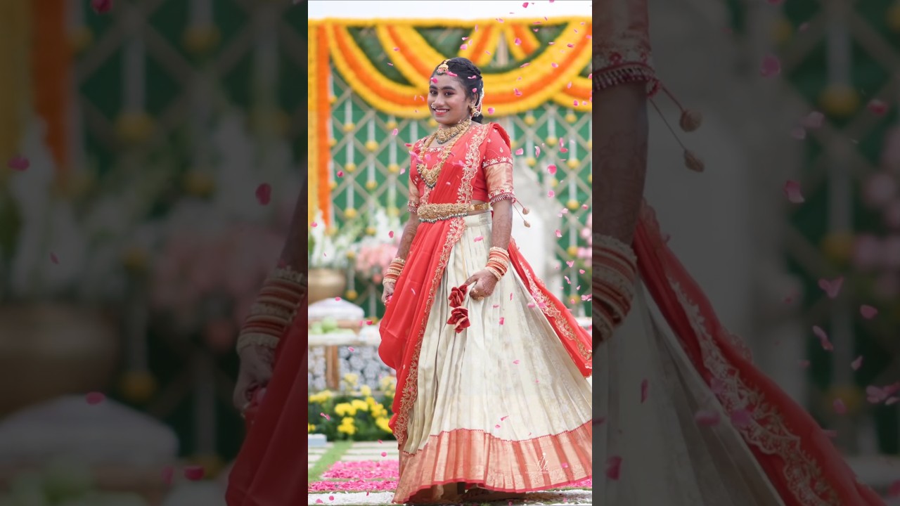 🥰 Beautiful look | Get ready for Half saree Ceremony #trending #makeup #function #halfsareeceremony