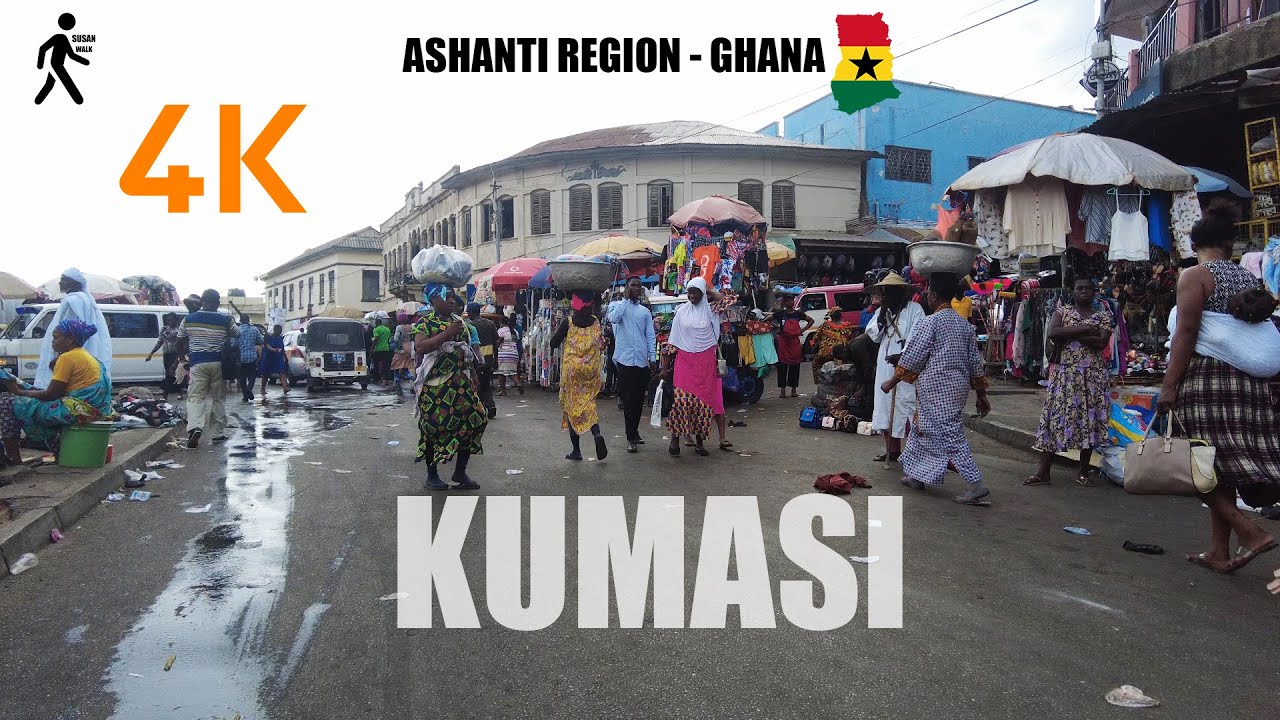Kumasi Walk Tour E01 From Dr. Mensah To KO Methodist 4K