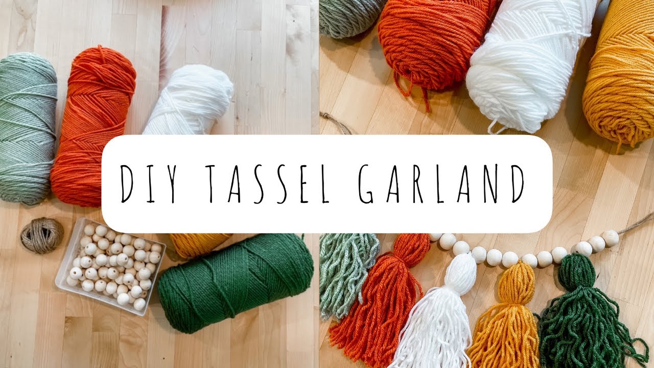 HOW TO DO A TASSEL GARLAND -- DIY TASSEL GARLAND --