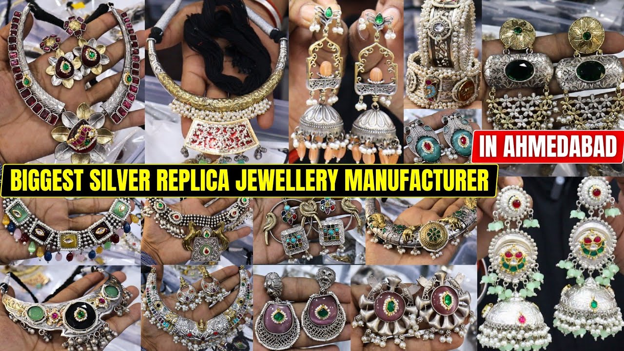 Real Manufacturer Of Silver Replica Jewellery in Ahmedabad German Silver Earrings Necklace Bracelet