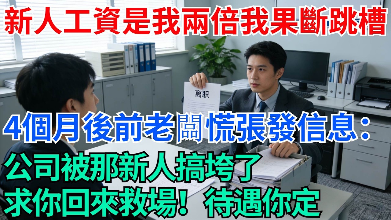 新人工資是我兩倍我果斷跳槽，4個月後前老闆慌張發信息：公司被那新人搞垮了，求你回來救場！待遇你定【奇趣天下】#職場逆襲#職場智慧#爽文職場#工作日常#完結爽文