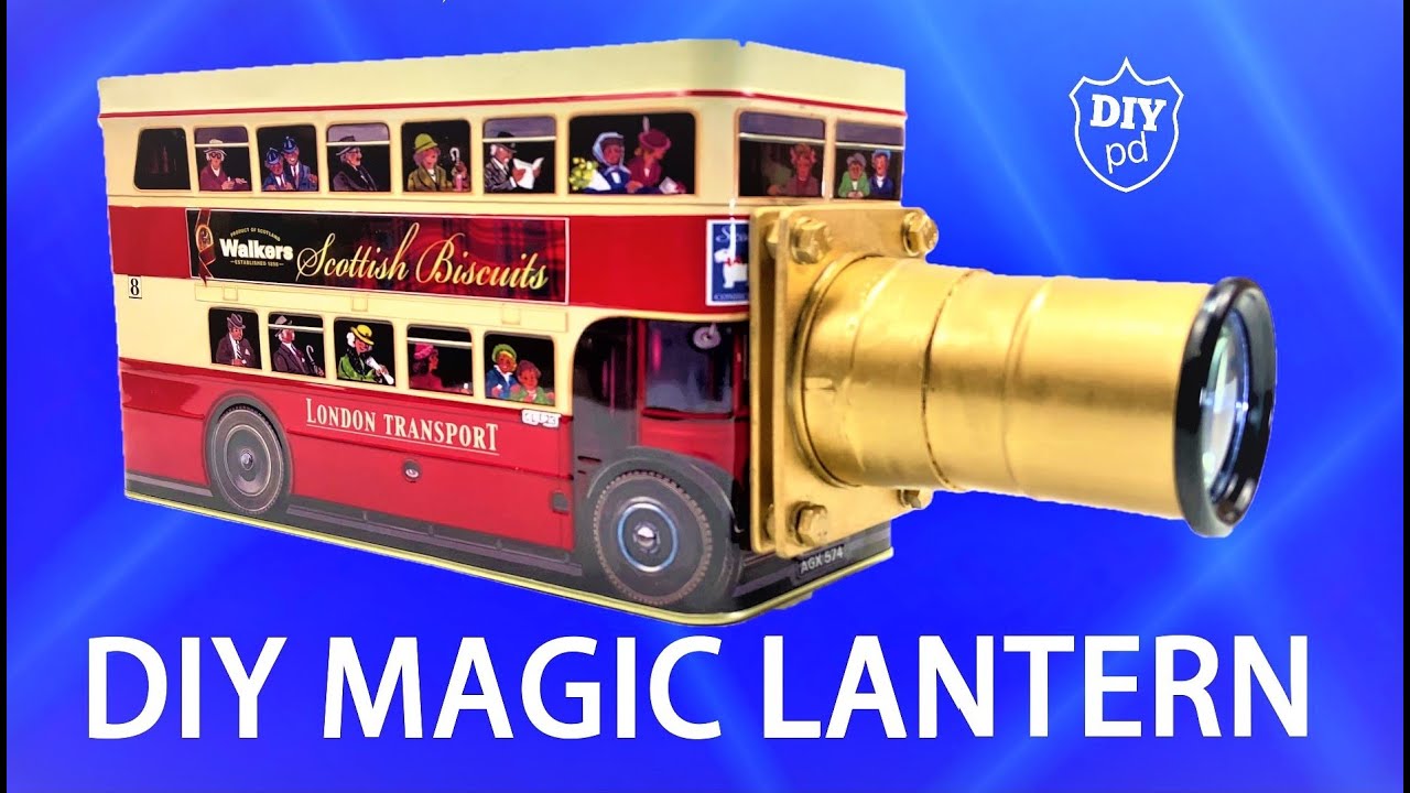 DIY MAGIC LANTERN SLIDE PROJECTOR FROM A BISCUIT BOX | UPCYCLE BISCUIT TIN BOX IDEA
