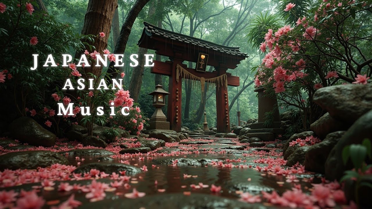 Immerse in Calmness Peaceful Torii Gate Forest Trail Relaxing Japanese Ambient Music