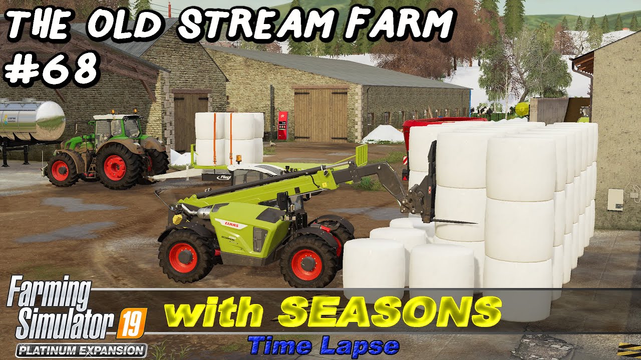 Clearing Snow. Selling Silage Bales & Buying Hay. Animal Care | Old Stream Farm #68 | FS19 TimeLapse
