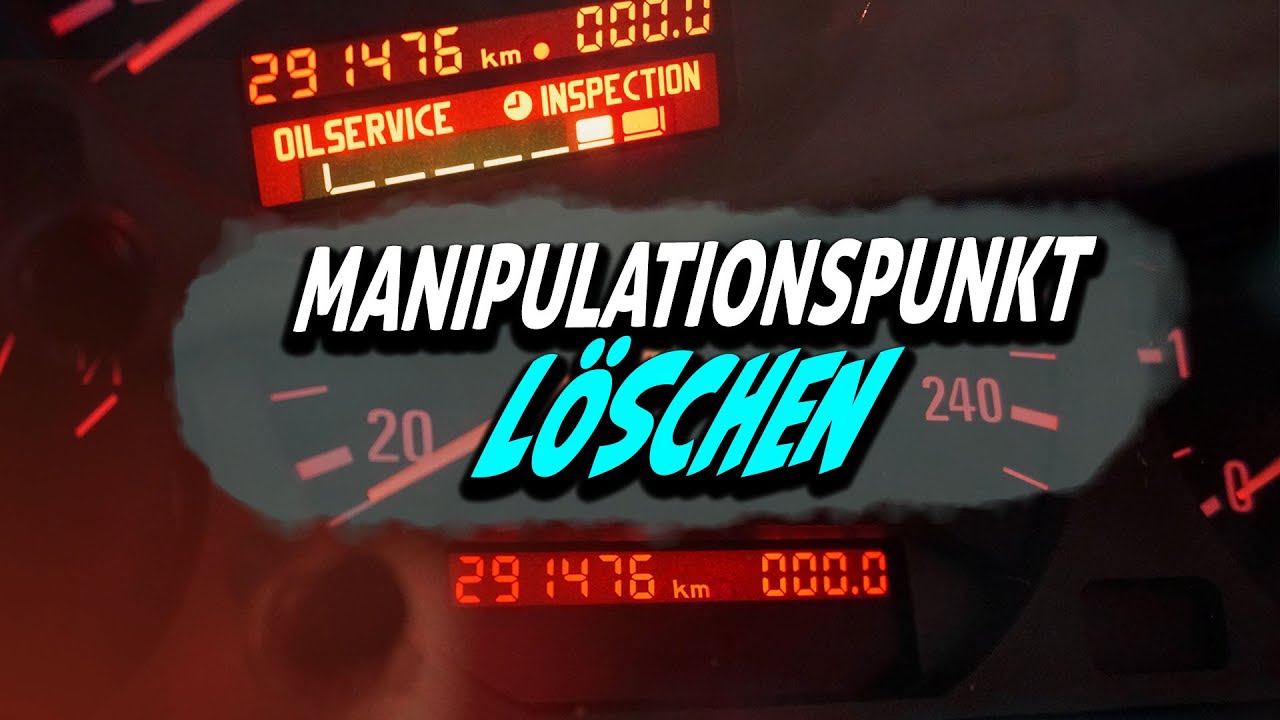 BMW instrument cluster | Delete manipulation point + adjust mileage.