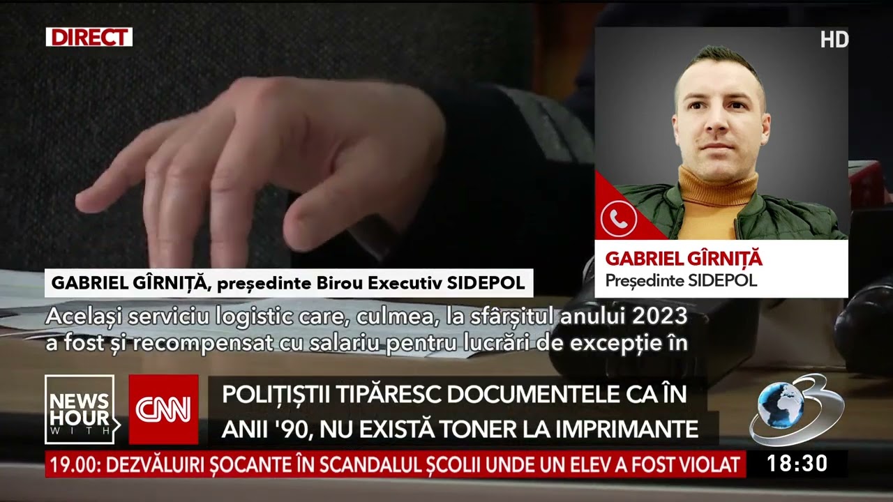 Poliția Română bate la mașini de scris, la Buzău Imaginile care au șocat internetul