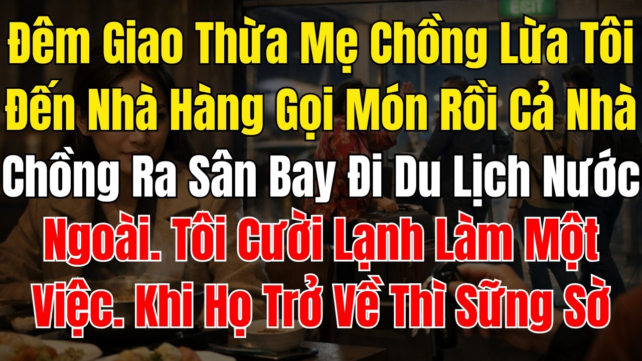Đêm Giao Thừa Mẹ Chồng Lừa Tôi Đến Nhà Hàng Gọi Món Rồi Cả Nhà Chồng Ra Sân Bay Đi Du Lịch Nước Ngoà