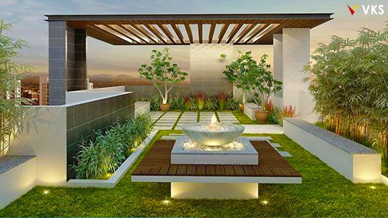 Backyard Interior Design Ideas | Patio Roof Outdoor Garden | Small Backyard Seating Deck Design