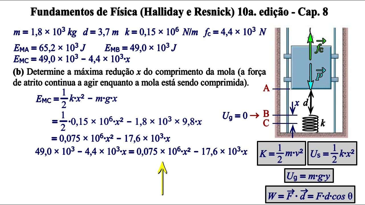 Aula 63 - Fundamentos de Física (Halliday e Resnick) 10a. Edição - Cap 8.