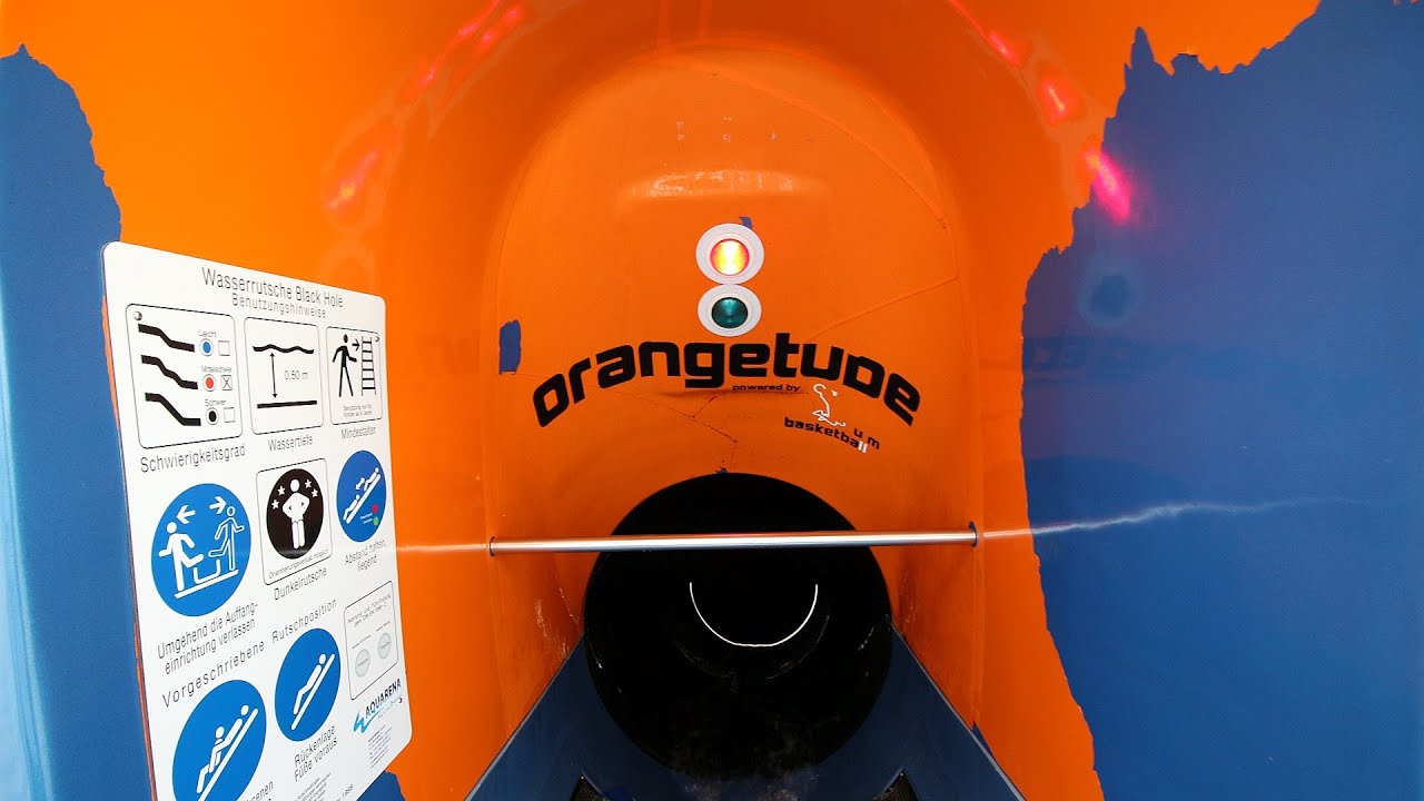 Orange Tube :: Black Hole Röhrenrutsche | Donaubad Wonnemar Neu Ulm
