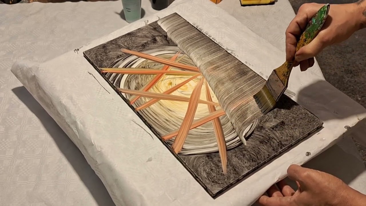 ARTE FLUIDO MÁGICO ✨️🎨 ASI DE FÁCIL PINTAR 🖌🔥 ARTE Y TERAPIA