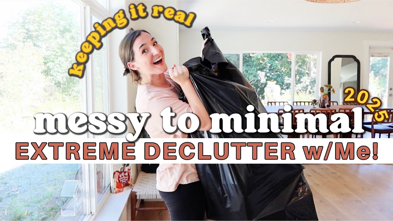 🎉NEW! EXTREME DECLUTTER W/ME! Messy To Minimal Mom Home organization + motivation
