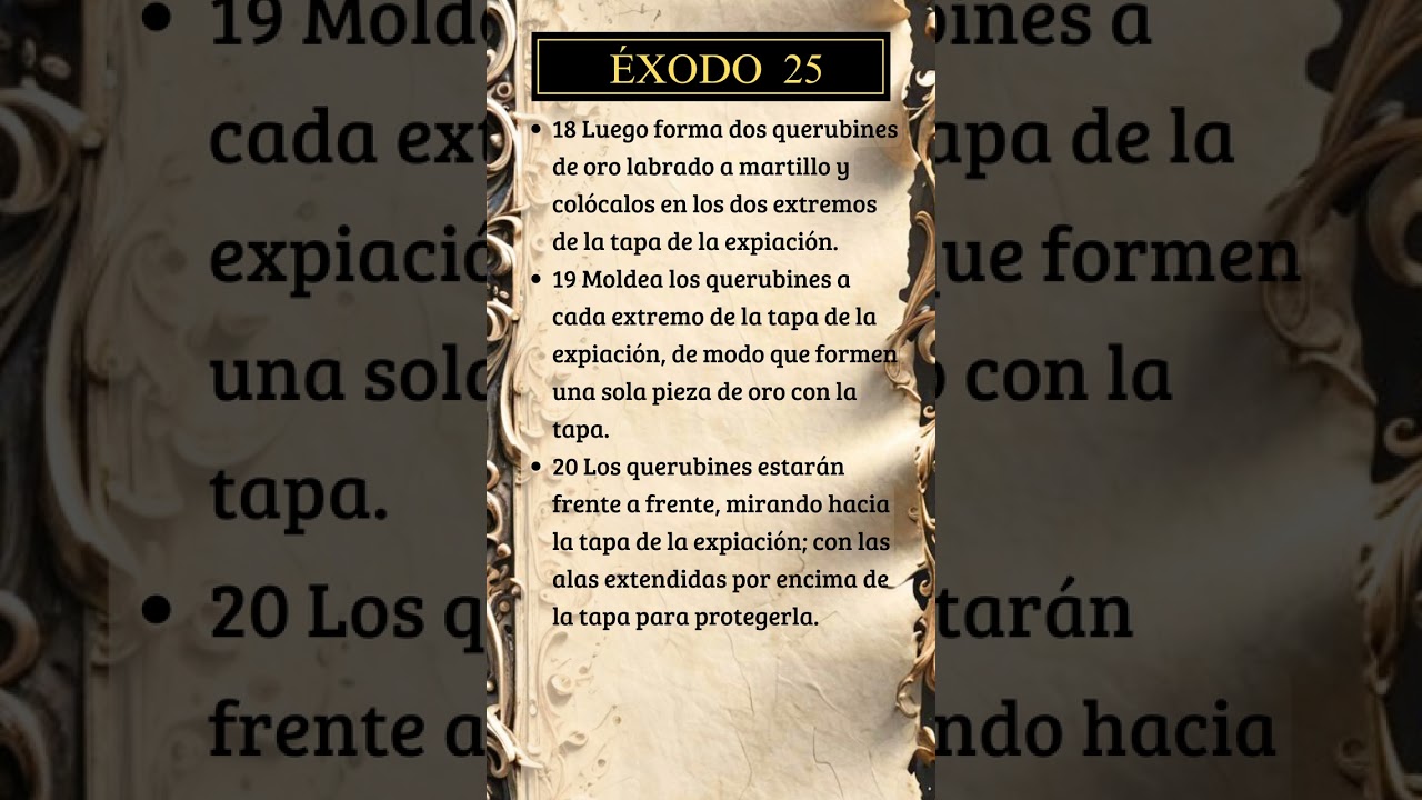 &Eacute;xodo 25, 18-20 #dios #biblia #versiculodeldia