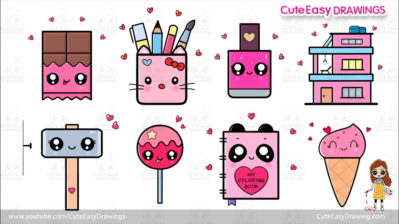 Cute Easy Drawings 1 Hour Long  Drawing Video Collection for Kids ❤️Sunday Special  ❤️