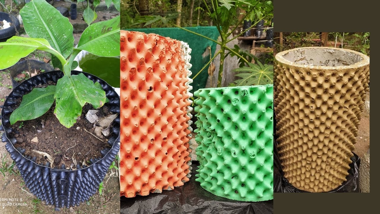 Air pruning cement pot making at home