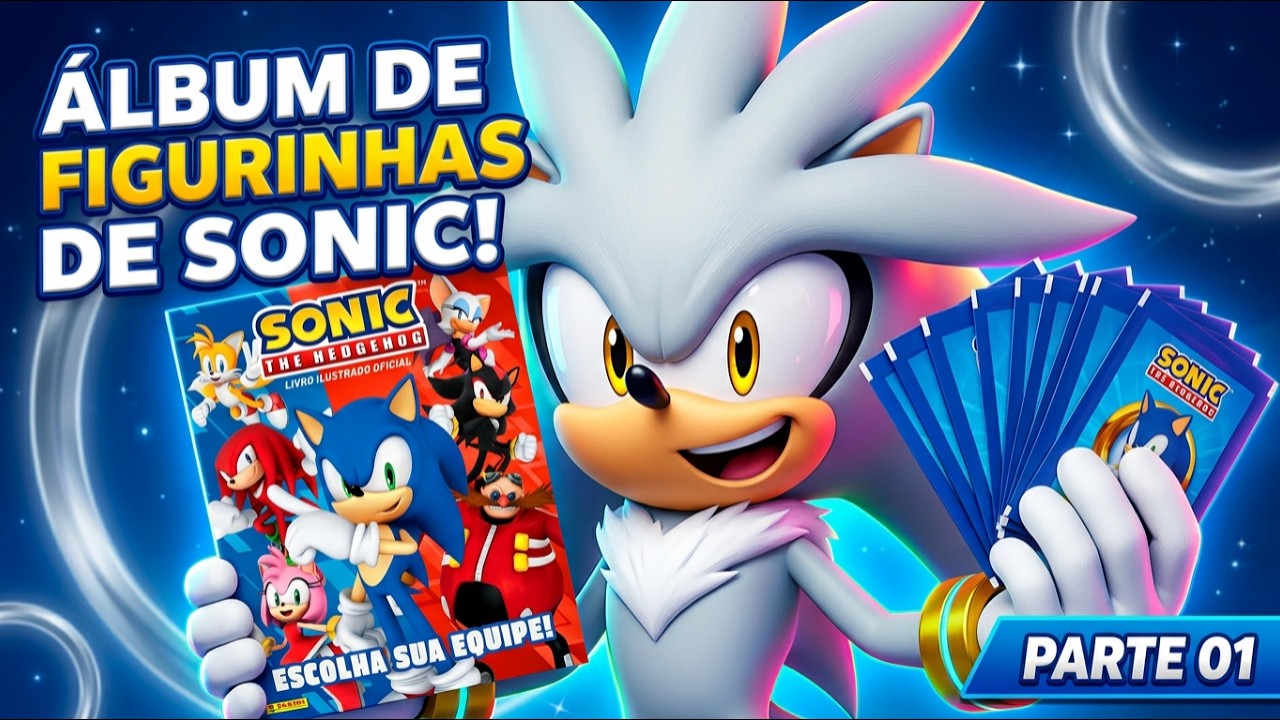 Unboxing NOVO ÁLBUM DE FIGURINHAS SONIC da Panini 2026 + Colagem de figurinhas