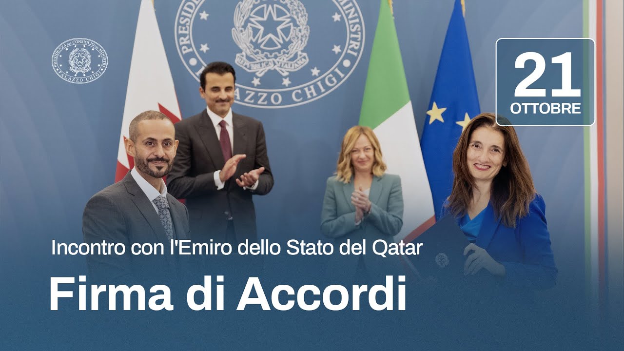 Firma di Accordi tra Italia e Qatar