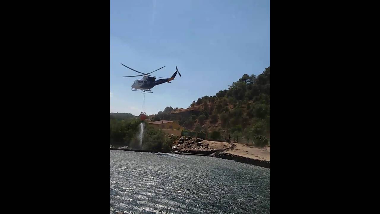 Incendio y abastecimiento en piscina natural de Candeleda