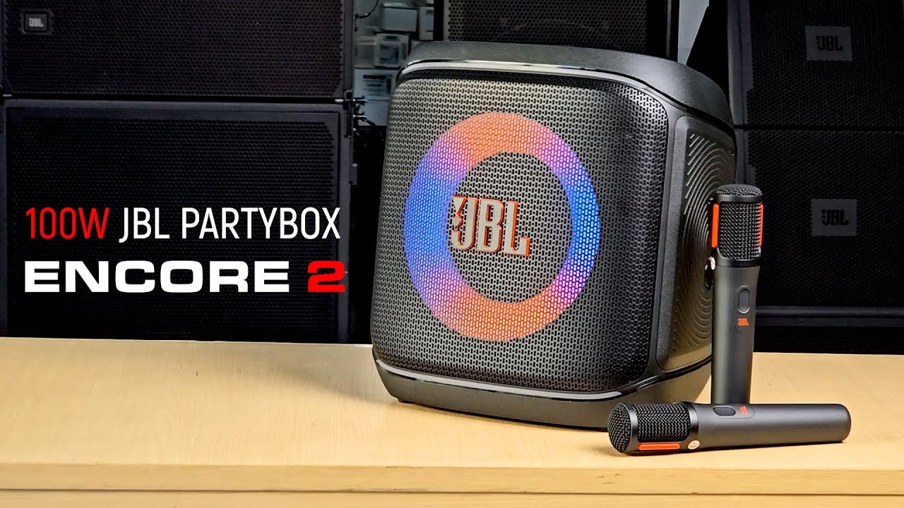 100W JBL PartyBox Encore 2 Portable Party Speaker with 2 Mics | Unboxing