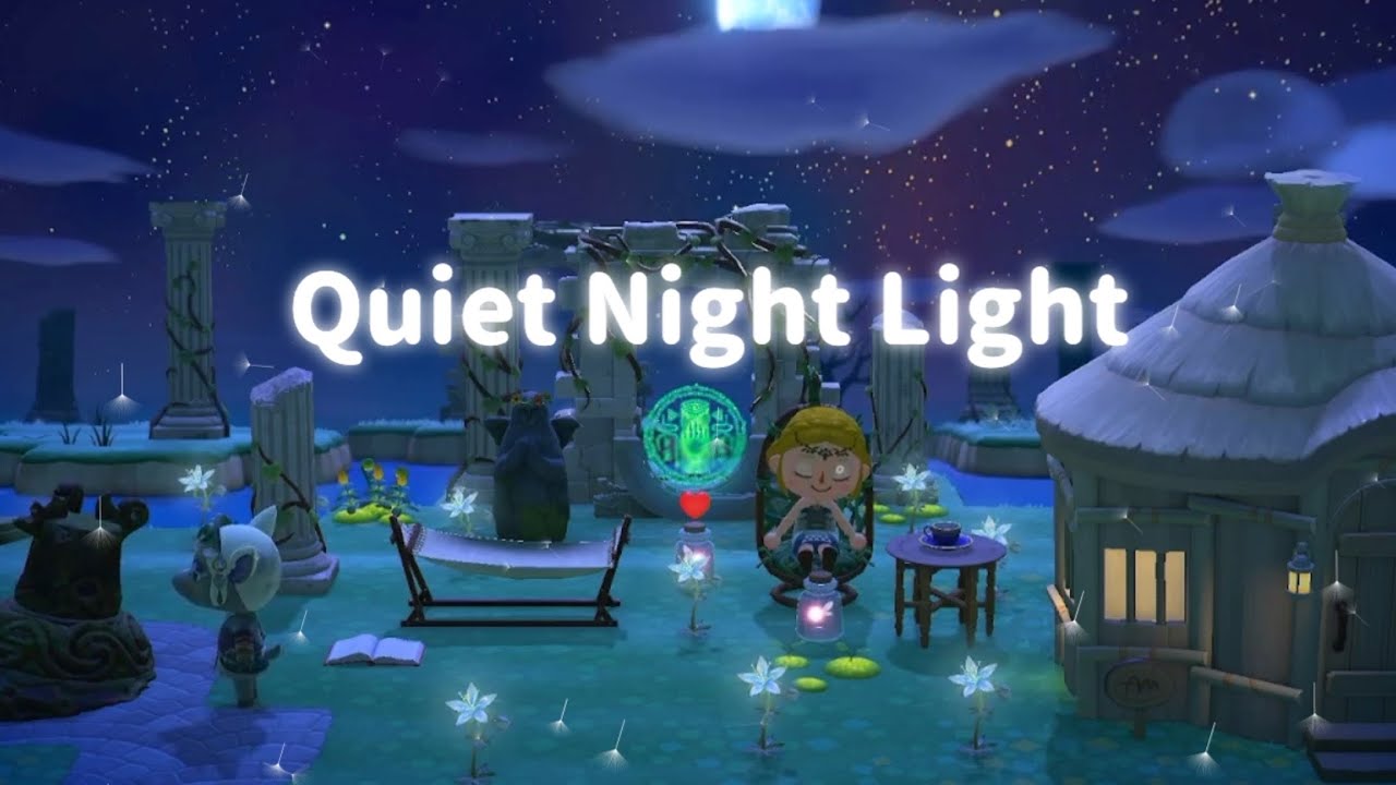 【あつ森】誰かが起きている夜｜ゼルダ家具の部屋｜1.5時間 環境音・滝の音・作業用