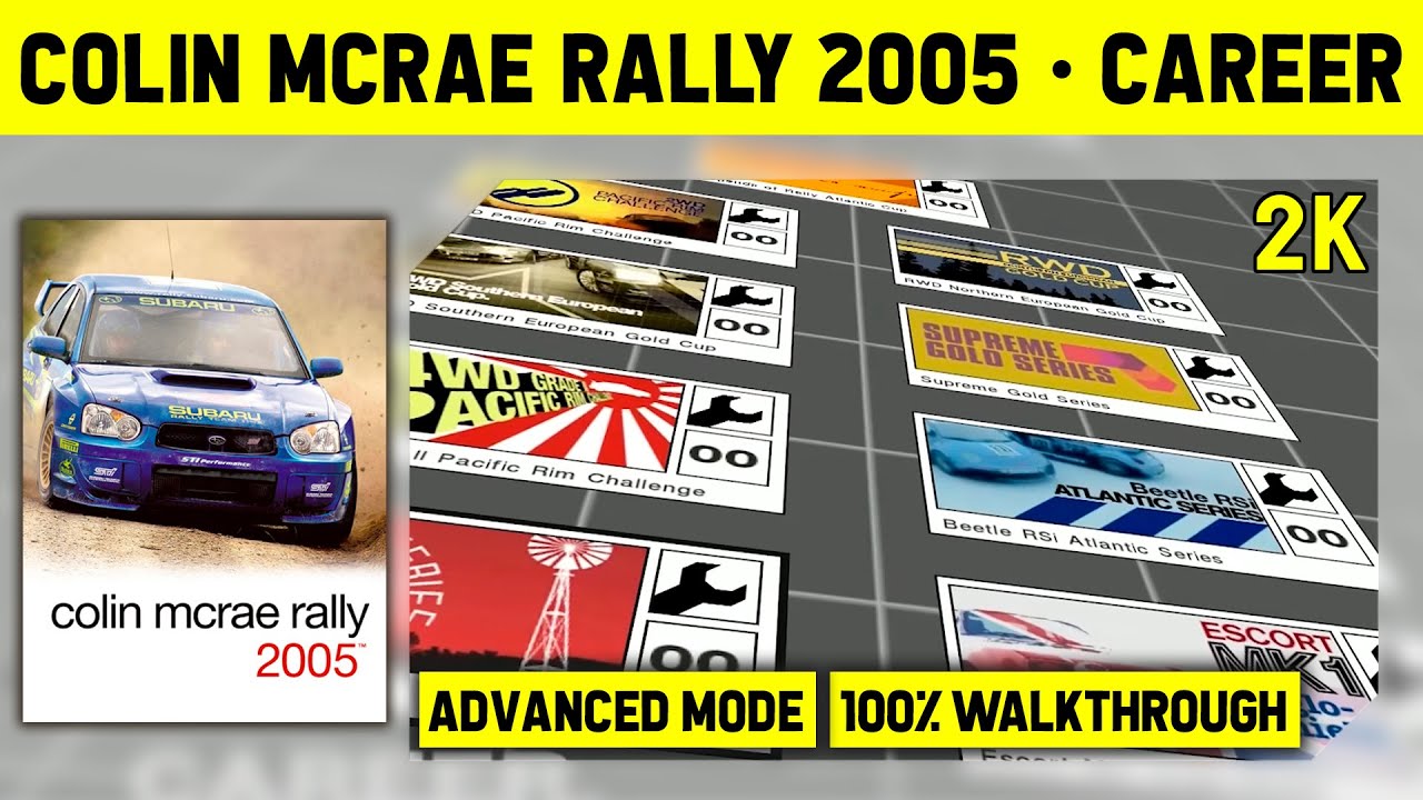 Colin McRae Rally 2005 - 100% Career Walkthrough - Part. 1 - No Commentary Longplay - 1440p