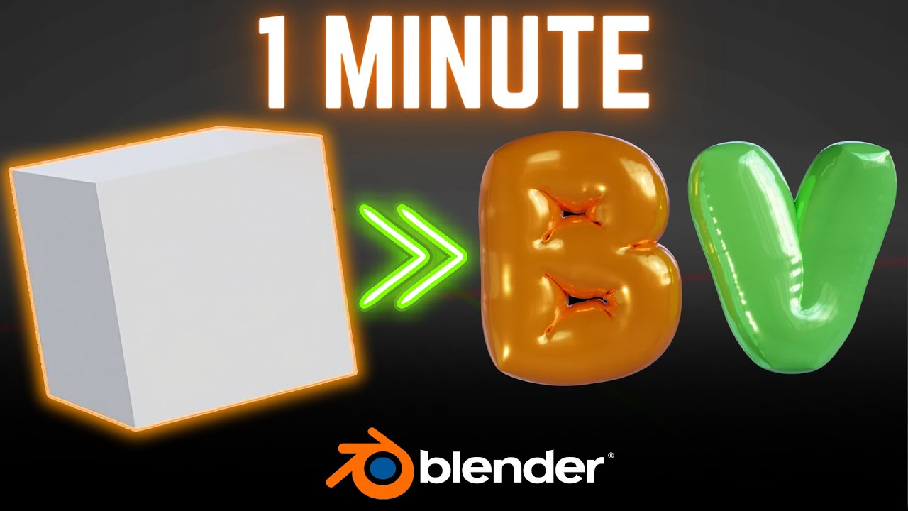 Создайте надутый текст в Blender за 1 минуту!