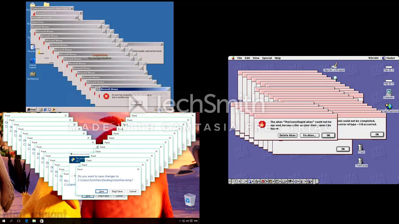 Windows 10, Windows ME and Mac OS 9 Crazy Error battle! (Not 2v1, although it is) (Read Description)