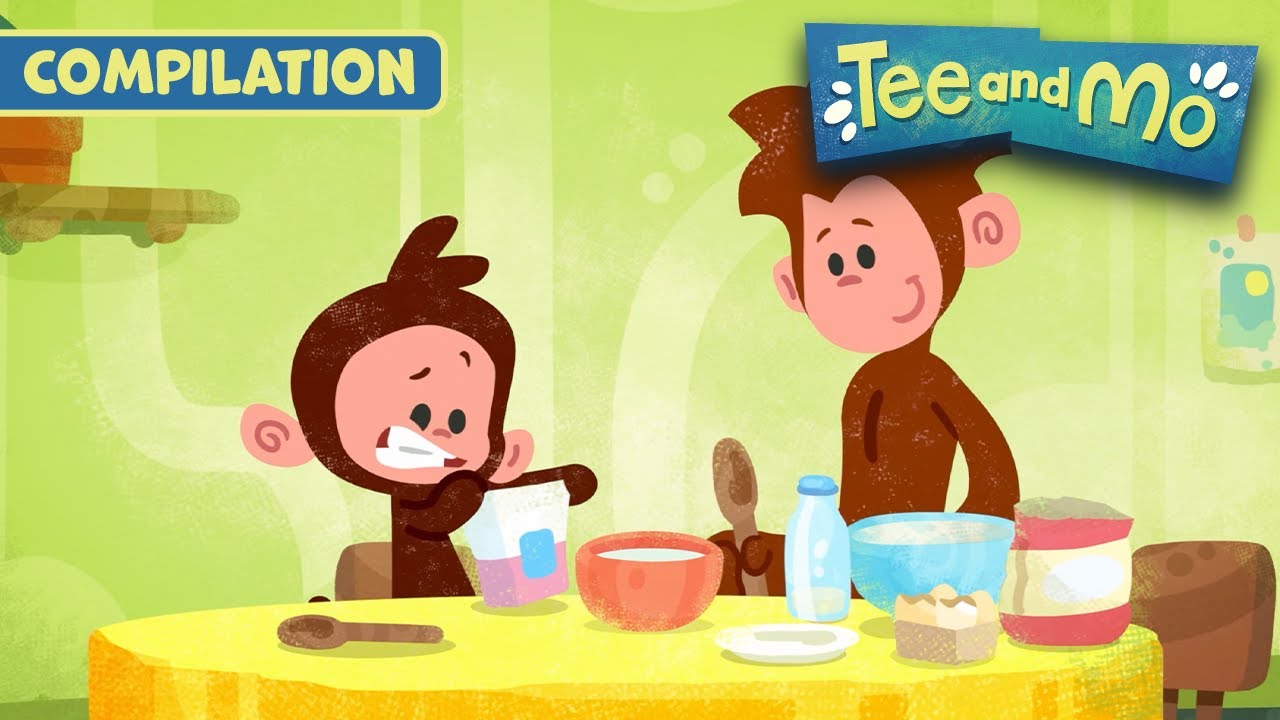 Bake A Cake With Tee and Mo! 🎂🐒 COMPILATION 🙈 15+ MINUTES