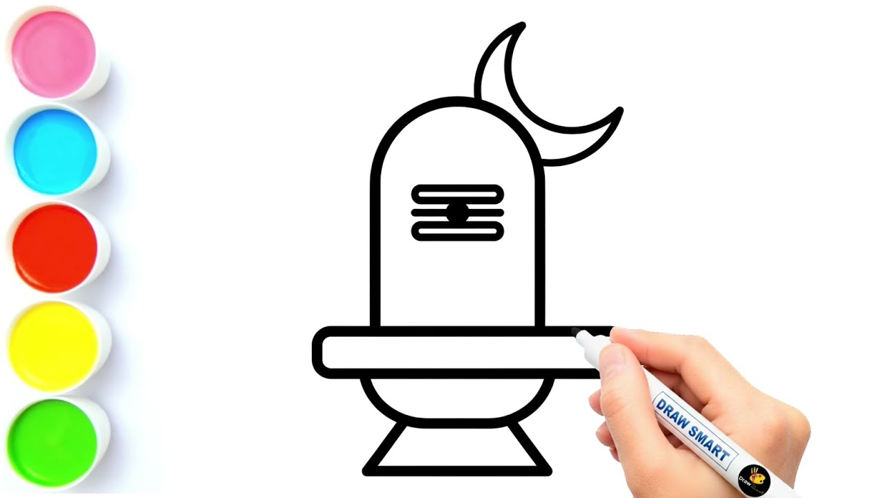 Shivling drawing | How to Draw Shivling | Draw Smart