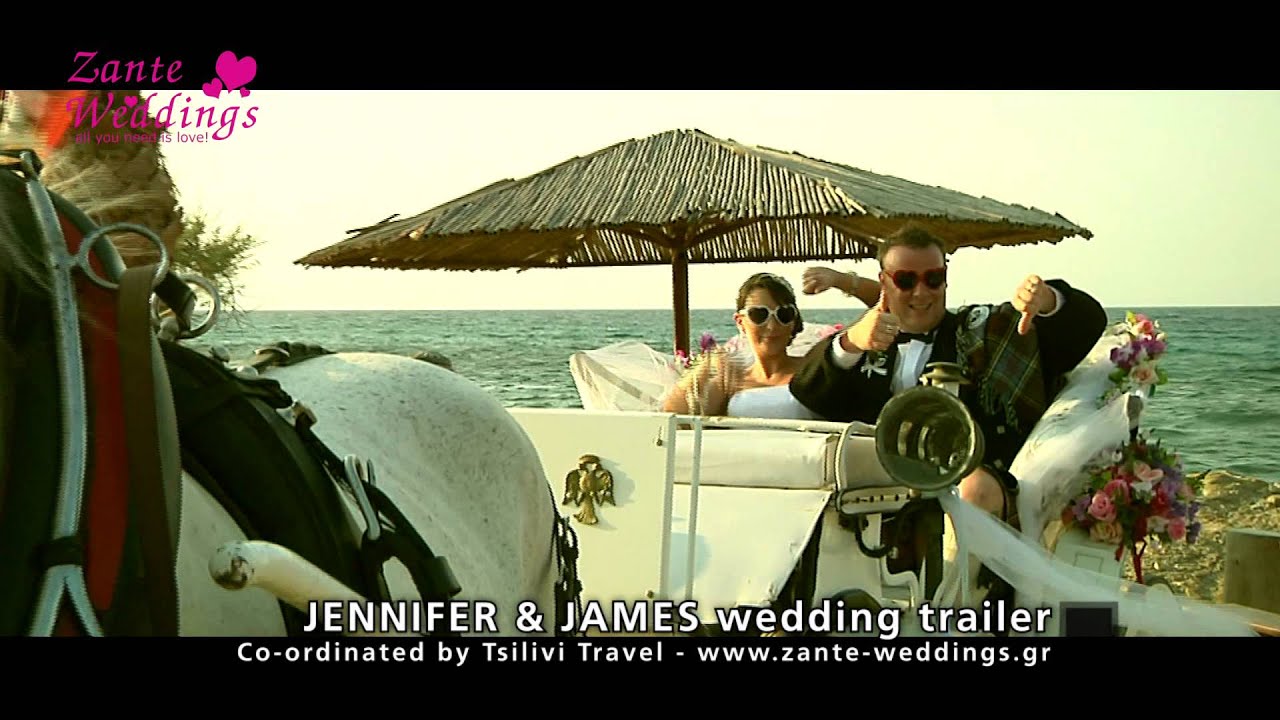 Jennifer & James, BEACH WEDDING, Zante Weddings by Tsilivi Travel in Zakynthos.wmv