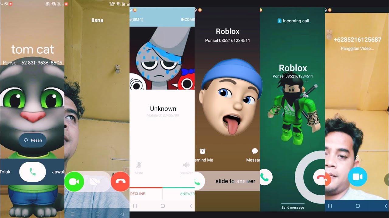 INCOMING CALL| OPPO TOM Talking + justalk/HTC/ IPHONE 16 facetime/ SAMSUNG A71 Roblox + Zangi + Bip