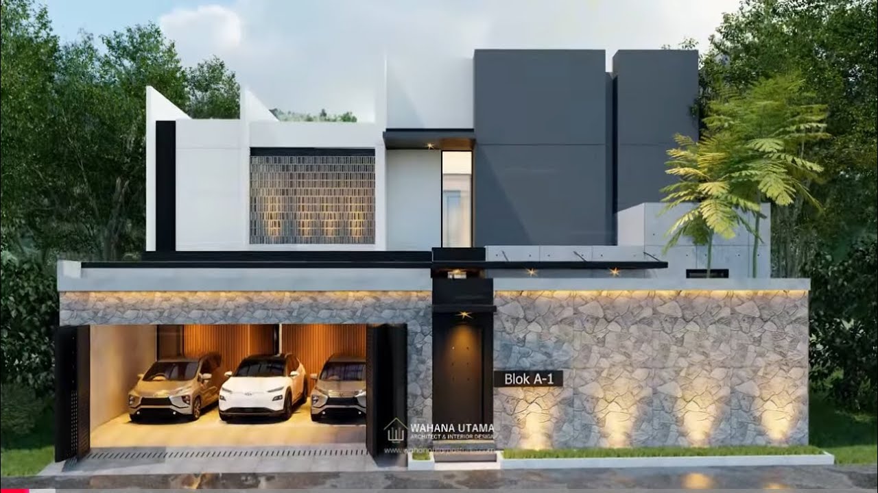 Desain Rumah Mewah 19x22 di Bandung - Mr E