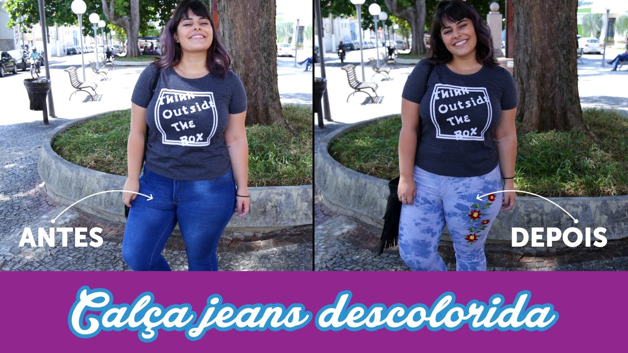 D.I.Y. - Cal&ccedil;a Jeans Descolorida com Aplica&ccedil;&atilde;o de Patches