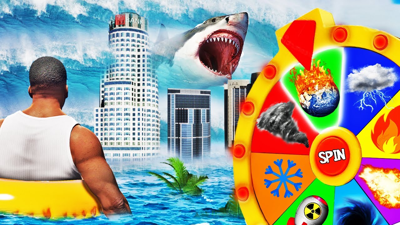 Spinning END OF THE WORLD FORTUNE WHEEL In GTA 5 (Tsunami)