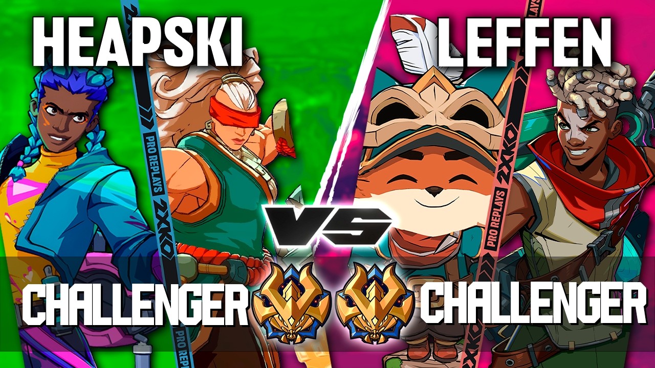 2XKO ▰ HEAPSKI (Ekko-Illaoi) vs LEFFEN (Teemo-Ekko) ▰ 2XKO Pro level replays