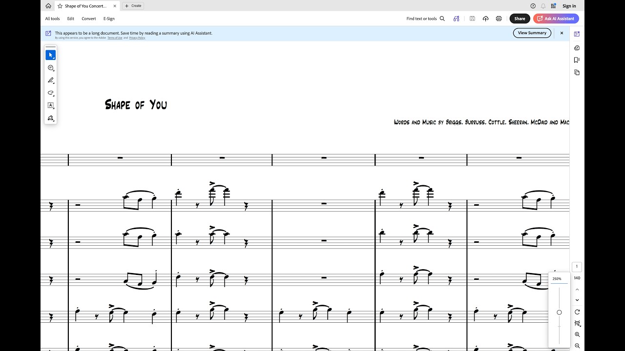 Shape of You for Vocal and Concert Band/Big Band