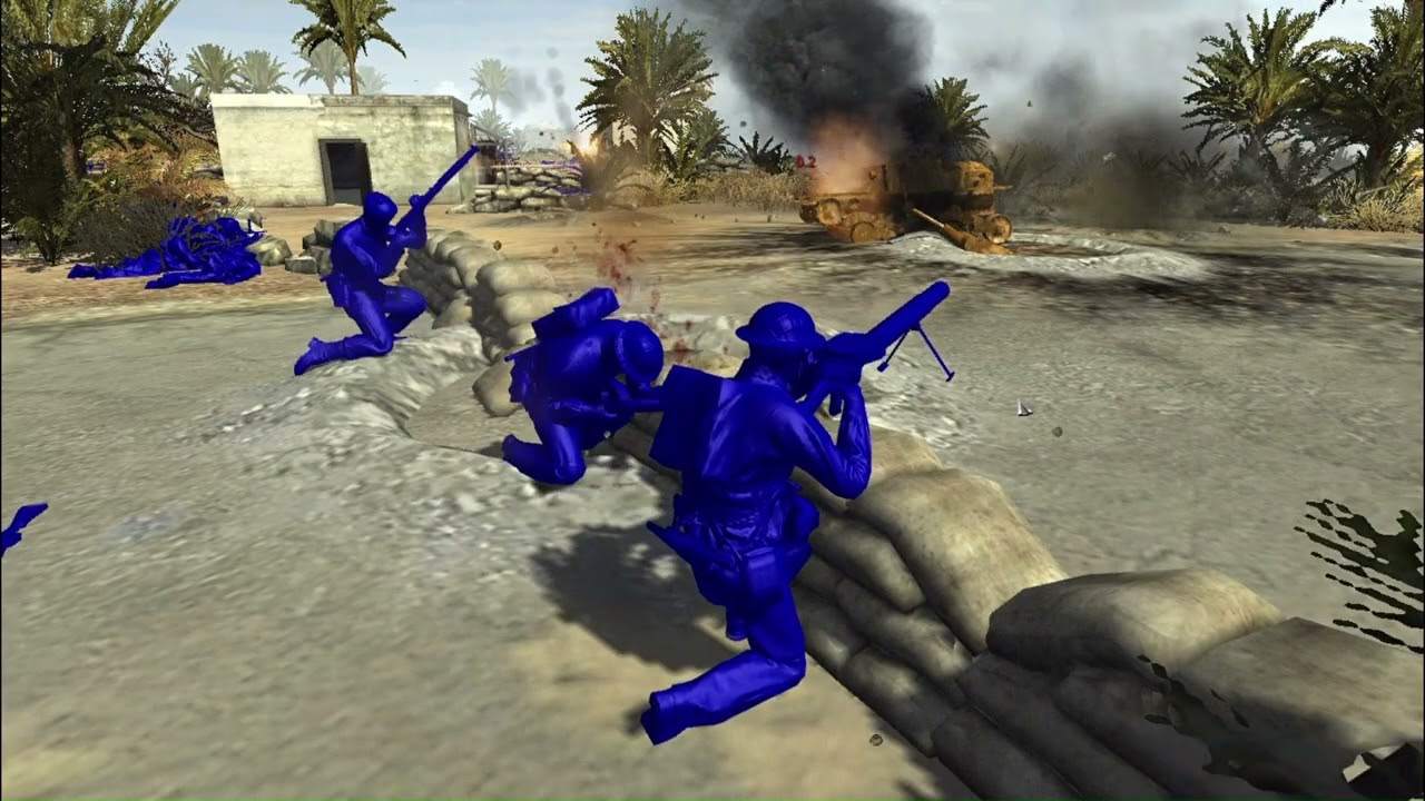 Men of War Army Men : Plastopian Wars Orange Rebels Attack Blue Strongpoint at Tobrok 1 !