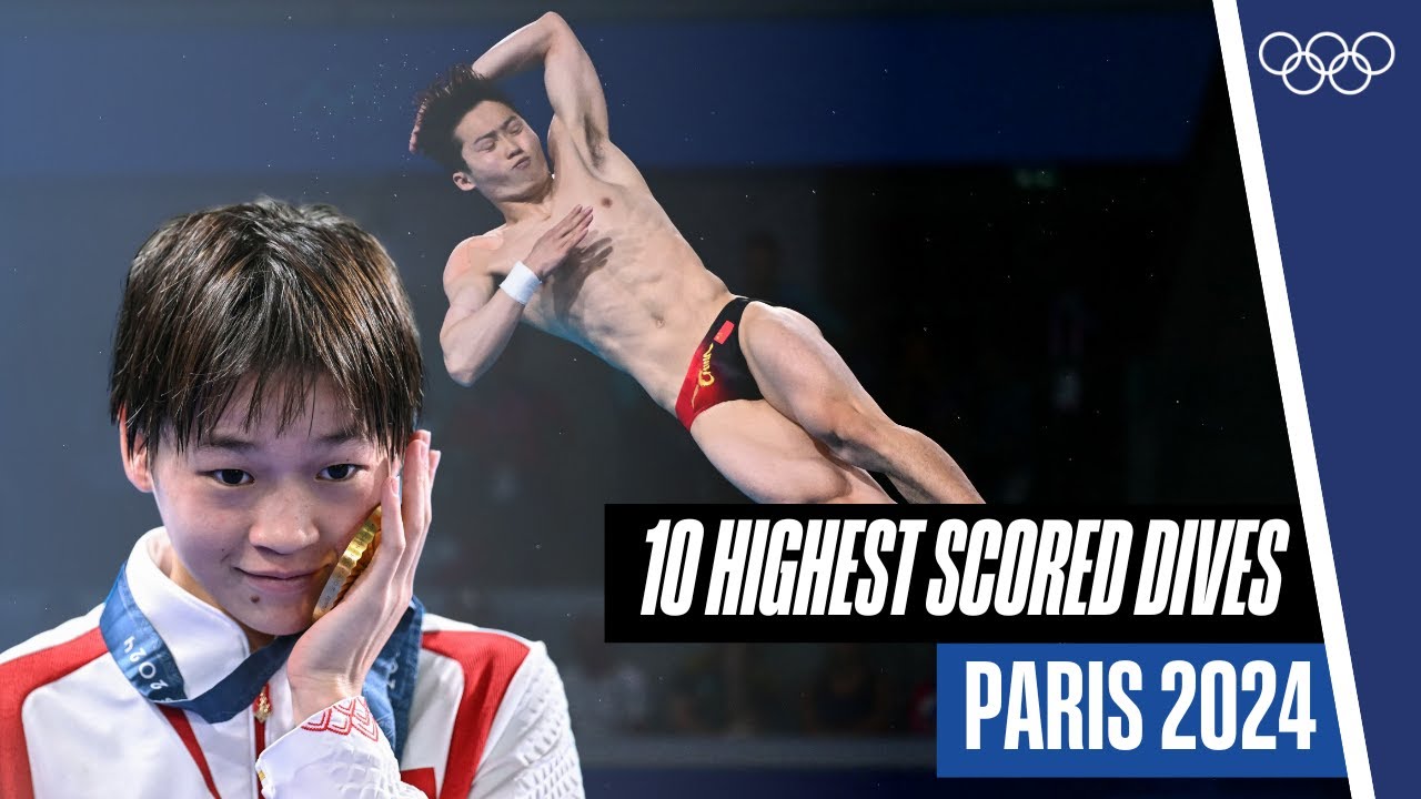 10 Highest Scored Dives at #Paris2024 | Top Moments