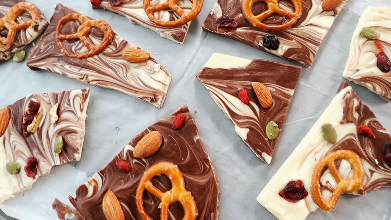 Instant Chocolate Bark Homemade! Idea Kuih Raya 2024 Mudah & Simple | basickeli