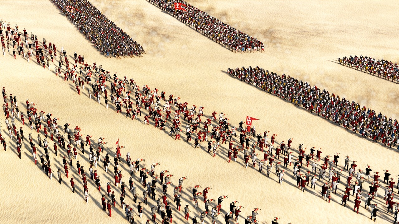 2,600 Balestrieri Cerniti  Vs 3,200 Sergents | Total War Attila | Medieval Kingdom 1212AD