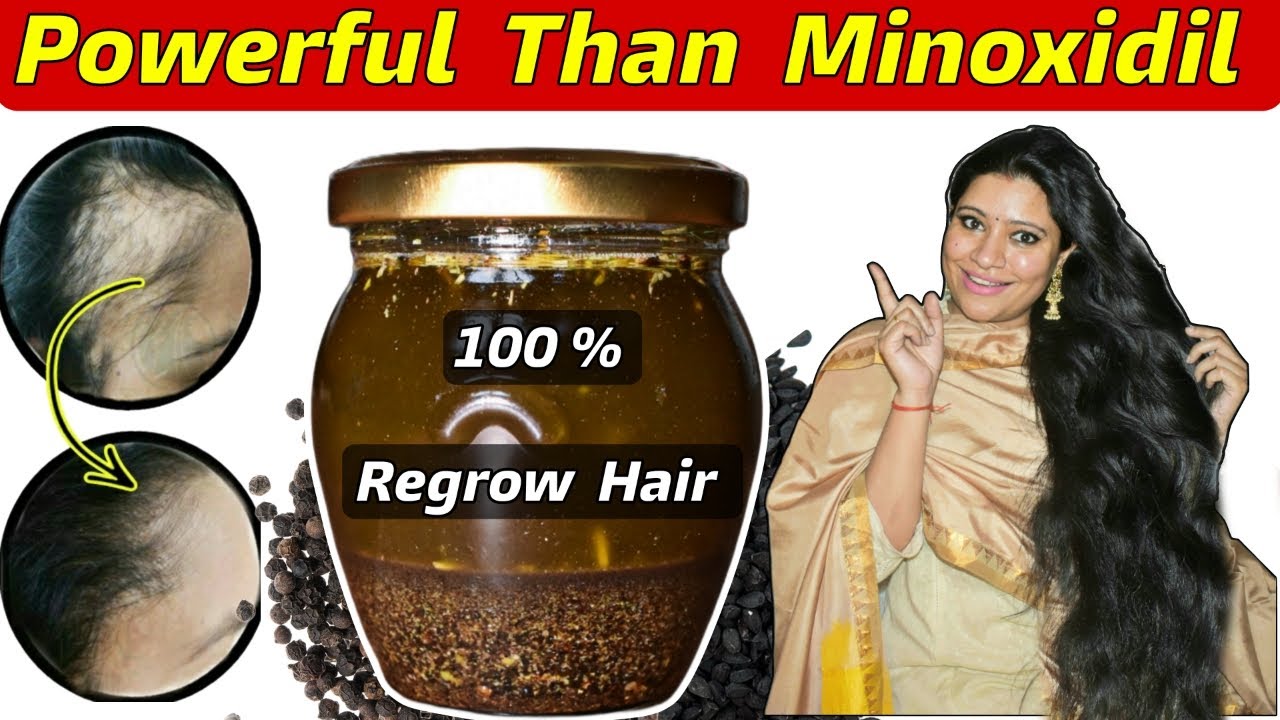 This Black oil & Hair Mask Is More Powerful Than Minoxidil To Regrow Hair काला बालों बाल वापस उगायें