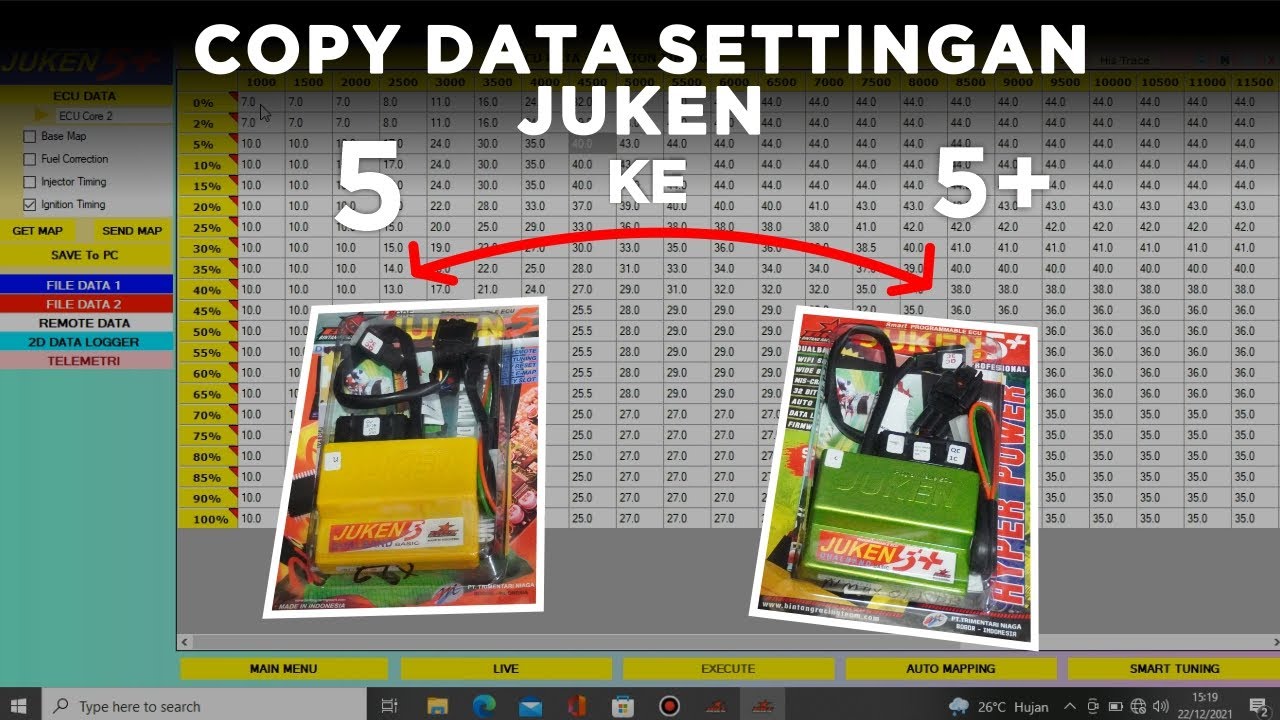 COPY DATA SETINGAN JUKEN 5 KE JUKEN 5 PLUS