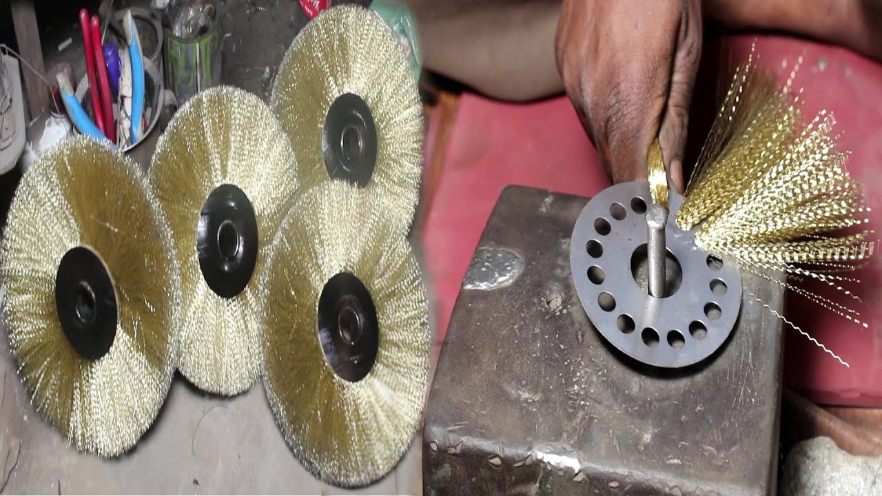 How To Make Wire Brush Disk | Rust Remover Tool || Wire brush with stiff bristles