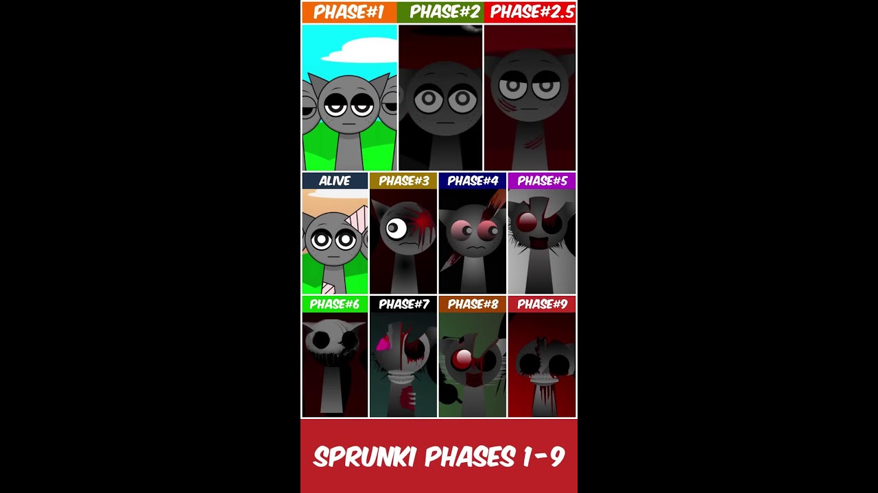 Incredibox Sprunki All PHASES From 1 - 9 #sprunki #incredibox #sprunkimod | Live-9