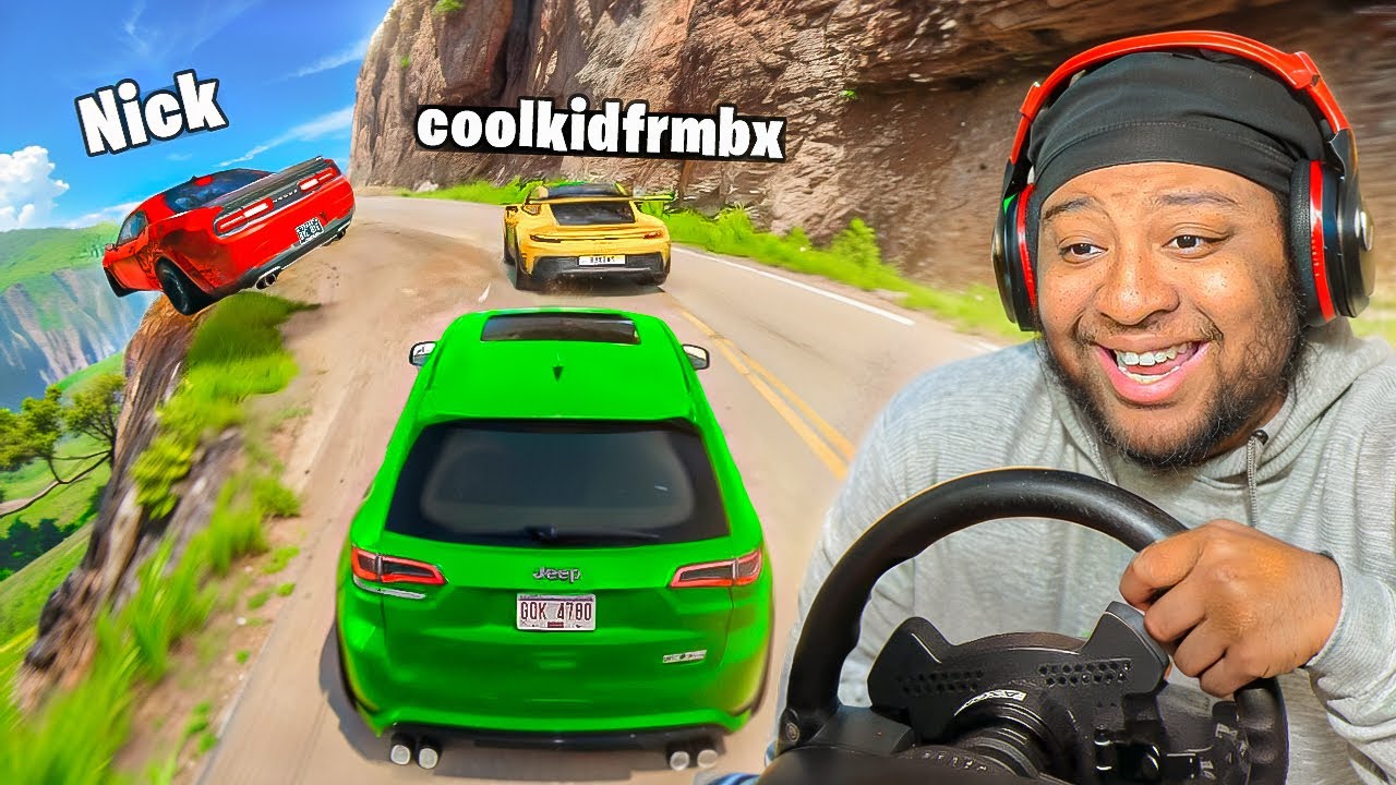 BEAM.NG!!! Showing Nick how not to drive on the Mountains.