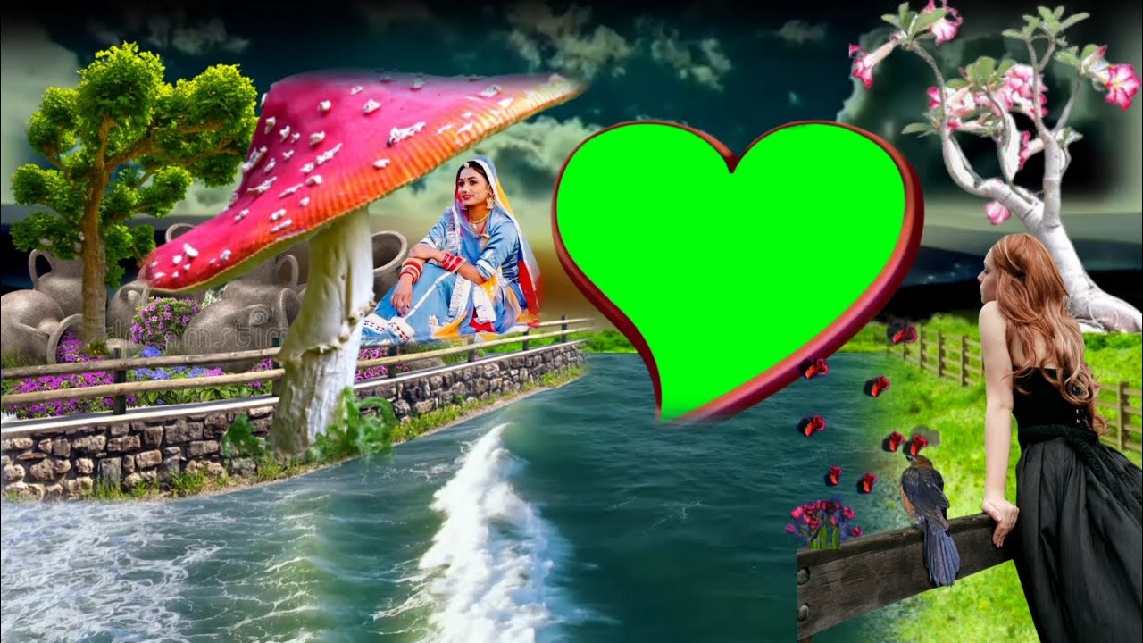 green screen video frame style 🔥love dil green screen status🌹green screen flower video wedding green