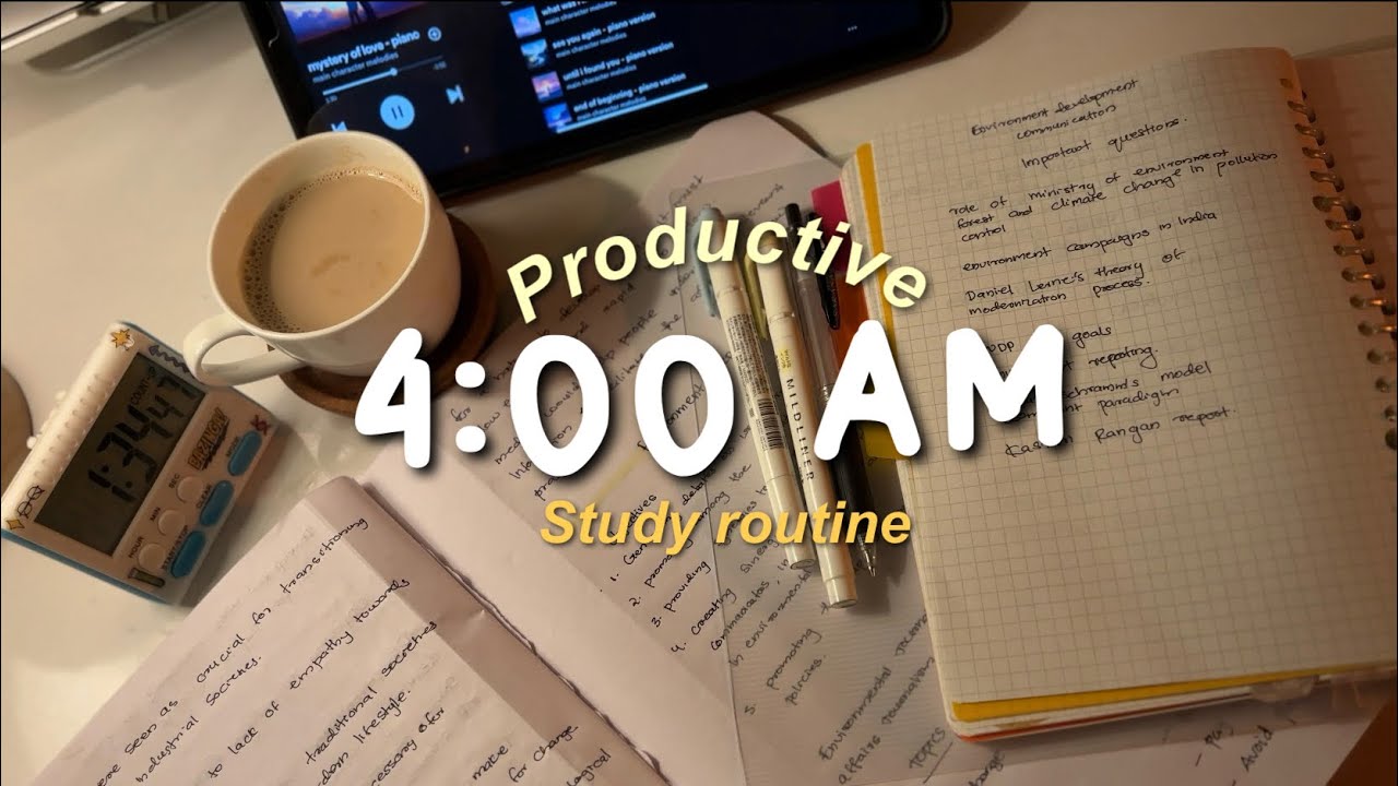4 AM routine | Study vlog | preparing for exams sem finals | exam vlog