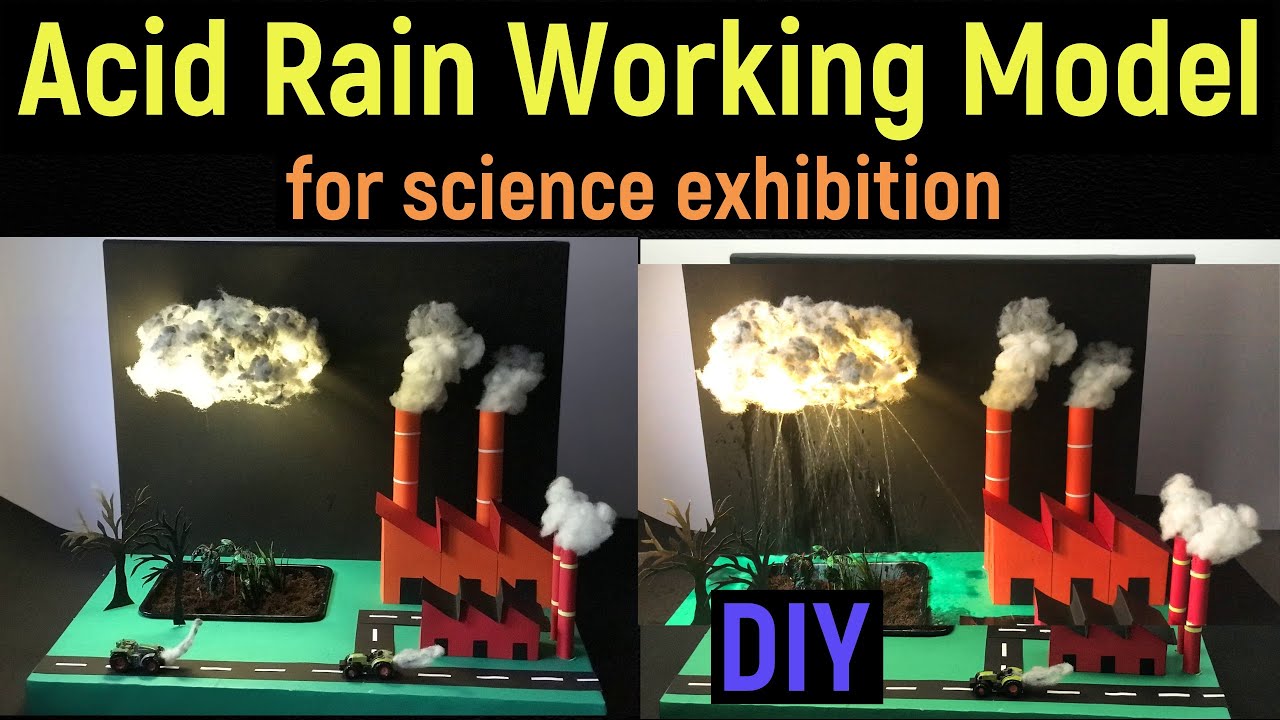 Acid rain working model | acid rain | acid rain project | acid rain model | DIY | science project