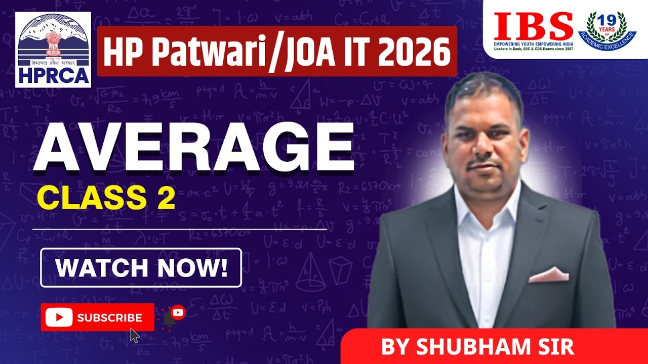 HP Patwari/JOA IT 2026 | Average | Class 2 | Watch Now